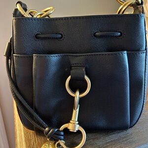 See by Chole Black Leather Mini Bag with Gold Hardware